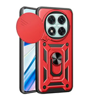 Xiaomi Redmi Note 14 Pro 4g Kılıf Pars Lens Yüzüklü Silikon - Kırmızı