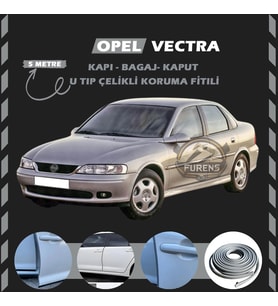 Opel Vectra Oto Araç Kapı Koruma Fitili 5metre Parlak Gri Renk