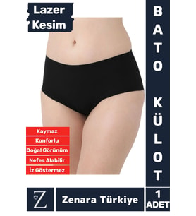 İz İç Göstermez Kaymaz Vücut Şekillendiren Sıkılaştıran Toparlayan LAZER KESİM Bato Külot Korse (Siyah)