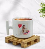 BK Gift Kişiye Özel İsimli Fotoğraflı T Kulplu Beyaz Middle Kupa Bardak-29