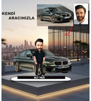 Kendi Aracınızla Size Özel Arabalı Karikatür Biblo