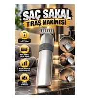 Şarjlı Saç Sakal Kesme Makinesi – Paslanmaz Çelik Bıçak, Ayarlanabilir Kesim Başlığı