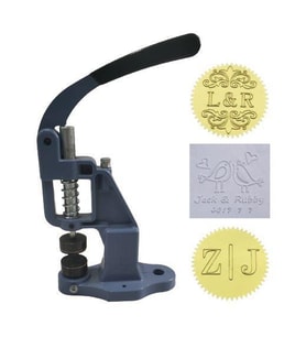 Soğuk Damga Mühür Baskı Makinesi 40-45-50mm Çap 60-150gr  Kağıt İçin