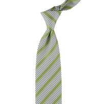 Mezzano Style Yeşil Çizgi Desen İtalyan İpek Kravat İK860