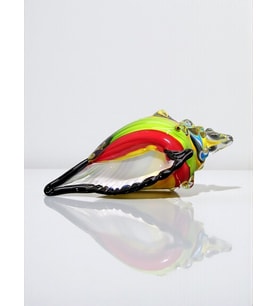 Murano Cam Renkli Deniz Kabuğu Dekoratif Obje 11 × 24 cm (Çok Renkli)