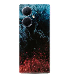 Vivo V29 Lite Kılıf Resimli Desenli Baskılı Silikon Red Blue Black Abstact 1386