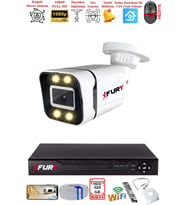 FURY 1 Kameralı 1080P Görüntü Gece Renkli Full Hd 4 x Ultra Led Gece Renkli Güvenlik Kamerası Seti 320GB