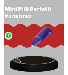 Frappe Ve Cappuccino Maker - Taşınabilir Pilli Köpürtücü Mikser