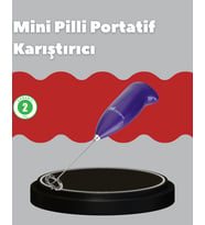Frappe Ve Cappuccino Maker - Taşınabilir Pilli Köpürtücü Mikser