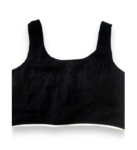 Kız Çocuk Keten Atlet Crop Bluz