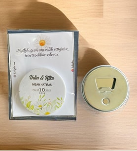 10 Adet Söz, Nişan, Nikah, Düğün Hediyesi Buton Açacak Magnet Kart ve Ambalajlı Tek Tek (btnmg8)