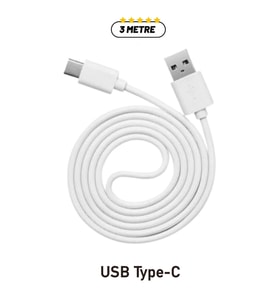 QASUL Samsung Xiaomi Huawei Oppo Uyumlu3 Metre TYP-C - USB Şarj Kablosu Uzun Şarj KABLOSU