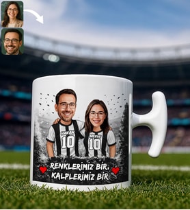BK Gift Kişiye Özel İsimli Siyah-Beyaz Sevgili Tasarımlı Hammer Kupa Bardak – İsim ve Forma Numaralı Taraftar Kupa, Doğum Günü Hediyesi