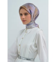 Armine Saf İpek Sura Eşarp-2026 İlkbahar-Yaz- 95010D (B.Lila)