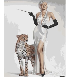 Marilyn Monroe Asaleti Sayılarla Boyama Seti  40x50 cm  (Tuvale Gerili)