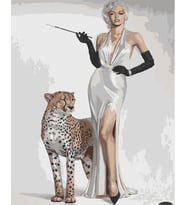 Marilyn Monroe Asaleti Sayılarla Boyama Seti  40x50 cm  (Tuvale Gerili)