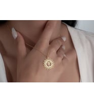 Wıshuddha Çakra Kolye, Boğaz Çakra Kolye, Meditasyon Kolye, Gümüş Takılar