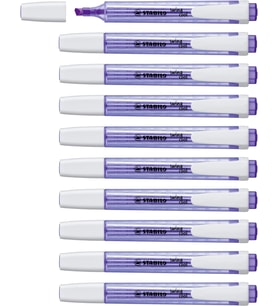 Stabilo Fosforlu Kalem Swing Cool Eflatun Fosforlu İşaretleme Kalemi (10 Lu Paket)