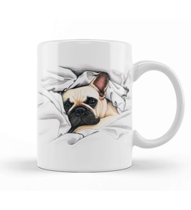 French Bulldog 02 Kupa Bardak Porselen