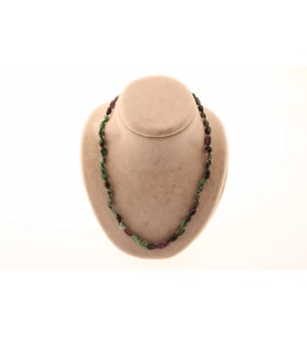 Anyolit Natural Kesim Doğal Taş Kolye M037