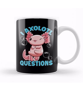Funny I Axolotl Questions I Ask A Lot Of Questions Kupa Bardak Porselen