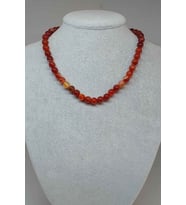 Akik Taşı Kolye 8mm (14235) (Klipsli)