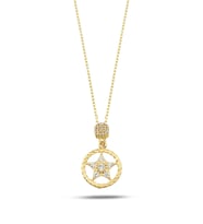 Debora Jewelry 14 Ayar Altın Yıldız Halka Detay Kolye