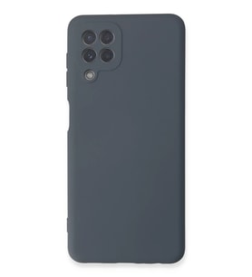 Galaxy A22 Kılıf Nano içi Kadife Silikon - Gri