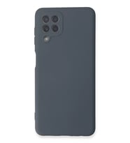 Galaxy A22 Kılıf Nano içi Kadife Silikon - Gri