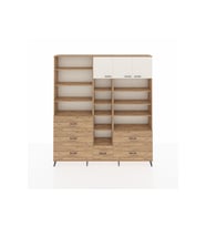 Arges Dolap 17 Raflı 6 Çekmeceli 3 Kapaklı 220x30x243 Çam-Aytaşı/Çam
