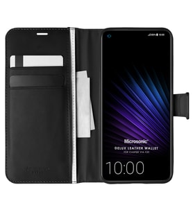 Microsonic Casper Via F20 Kılıf Delux Leather Wallet Siyah