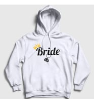 Presmono Unisex Beyaz The Bride Gelin Düğün Evlilik Kapüşonlu Sweatshirt 534420tt (Beyaz)