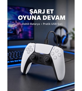 Mey İthalat® Kablosuz Oyun Kolu PS5 Uyumlu Ergonomik Tasarım ve Hassas Kontrol Yeni Nesil