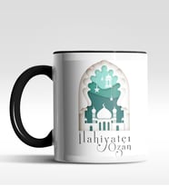 Kişiye Özel İlahiyatçı Tasarımlı Siyah Kupa (Siyah - Beyaz)
