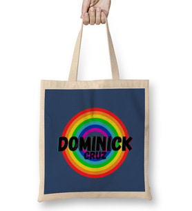 Dominick Cruz - Vintage Retro Rainbow Style Warriors Design Wrestlers-Gift Bez Çanta Uzun Saplı