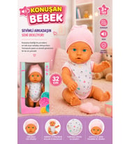 Konuşan Bebek 32 Cm Oyuncak Bebek Sesli Bebek Kız Çocuk Oyuncağı Uyku Arkadaşı