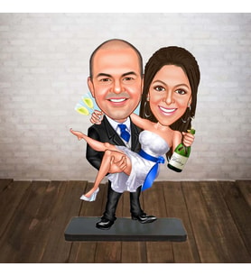 KİŞİYE ÖZEL KARİKATÜR gelin damat 4 BİBLOSU
