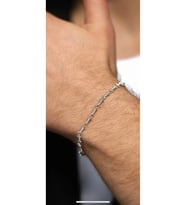 Kıvrımlı Unisex Bileklik 925 Ayar (Gold)