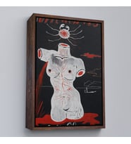 Çerçeveli Salvador Dali - Gerçeküstü Soyut Tablo (Altın)