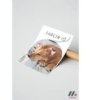 Kişiye Özel İsimli Köpek Posteri, Çerçevesiz Yüksek Kalite Duvar Afişi