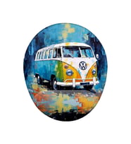 Retro Vosvos Beetle Desenli Bilek Destekli Kaymaz Buruşmaz Kırılmaz Mouse Pad (Çok Renkli)