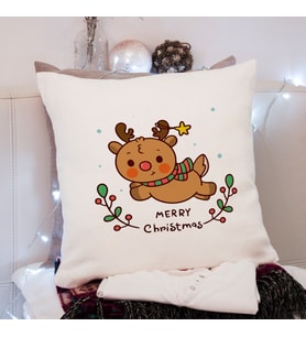 Mutlu Yıllar & Merry Christmas & Yılbaşı Tasarımlı Yastık