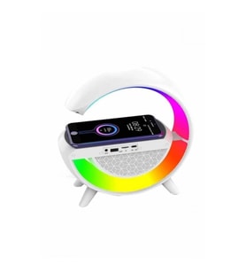 Mey İthalat® Bluetooth Hoparlör G Şekli Atmosfer Akıllı Rgb Lamba Wireless Kablosuz Şarj