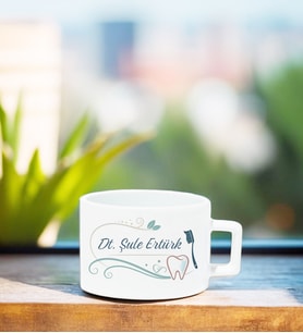 Kişiye Özel Diş Hekimi Temalı Espresso Fincan