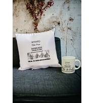 İktisatçı Kupa Bardak ve Yastık Set (Beyaz)