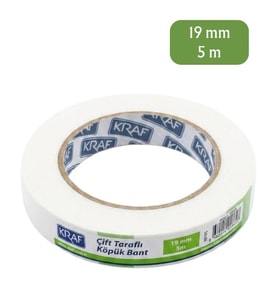 Kraf Çift Taraflı Köpük Bant 19mm x 5m 5019G