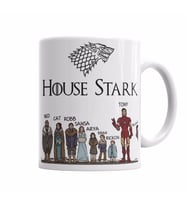 Game of thrones House stark and tony stark Kupa Bardak Porselen