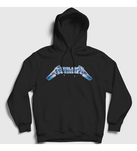 Presmono Unisex Siyah Logo V2 Metallica Kapüşonlu Sweatshirt 293021tt