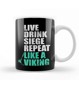 Assassins Creed Valhalla Viking Life Motto Kupa Bardak Porselen