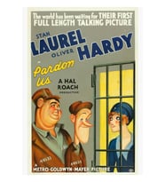 Eski Hollywood Pardon Us Laurel And Hardy Film Reklam Tablo Ahşap Poster Dekoratif